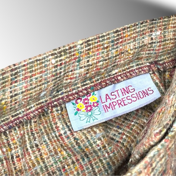 VTG Wool Blend Plaid A Line Skirt | XS - Picture 8 of 11